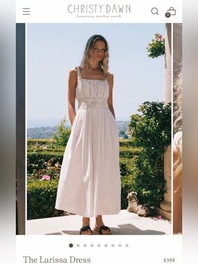 Christy Dawn Lace-Trim Maxi Dress — White
